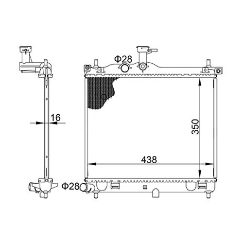 Hart 620 741 Radiateur, Refroidissement Du Moteur Pour Hyundai