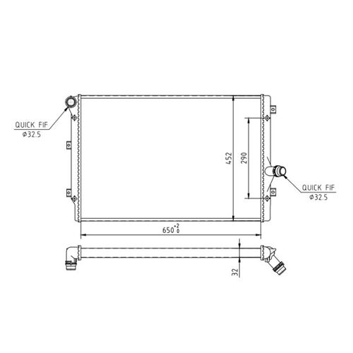 Hart 606 522 Radiateur, Refroidissement Du Moteur Pour Audi, Seat, Skoda, Vw