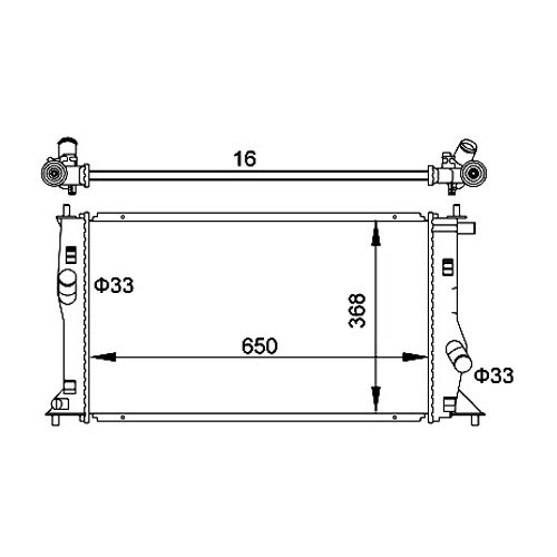 Hart 611 916 Radiateur, Refroidissement Du Moteur Pour Mazda