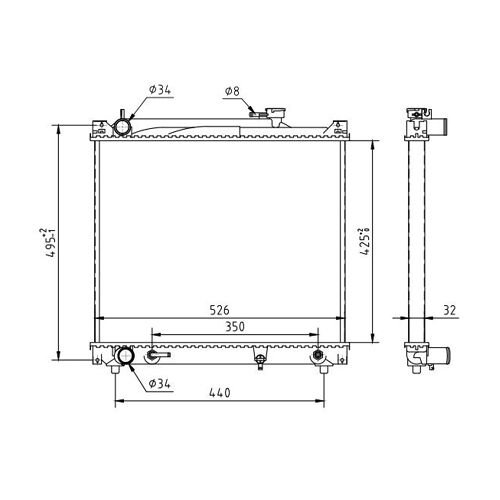 Hart 611 838 Radiateur, Refroidissement Du Moteur Pour Suzuki