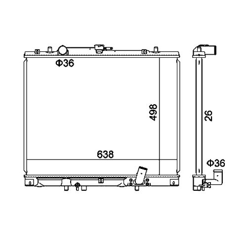 Hart 611 946 Radiateur, Refroidissement Du Moteur Pour Mitsubishi
