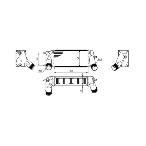 Hart 636 913 Intercooler, Échangeur Pour Ford