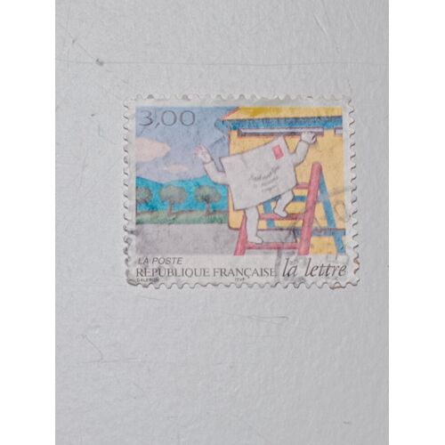Timbre France 3,00 Yvert N° Y&T 3061 Lettre Pli Grimpant A L'Echelle Oblitéré De 1997