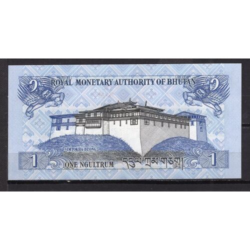 Billet De Banque Bhoutan 1 Ngultrum 2013 Pick 27 Dimension 120 X 60 Mm