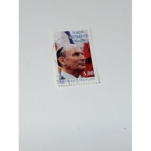 Timbre France Oblitéré 3,00 Yvert N°3042 1er Anniversaire De La Mort De François Mitterand 1916 1996 De 1997 T