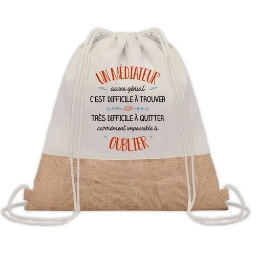 Sac à Dos Toile et Jute Médecin Aussi Génial ¿ Sac avec Cordelettes ¿ Idée Cadeau Original Collègue, Anniversaire, Départ Retraite