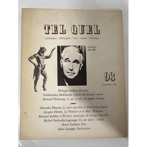 Tel Quel N°93 — Automne 1982 — Georges Bataille