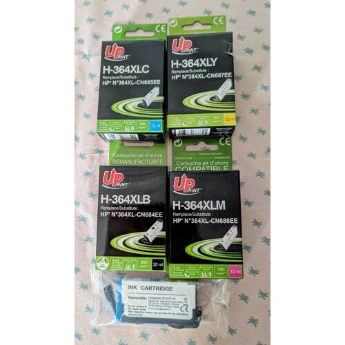 Lot cartouches encre UPrint neuves pour imprimante HP 364