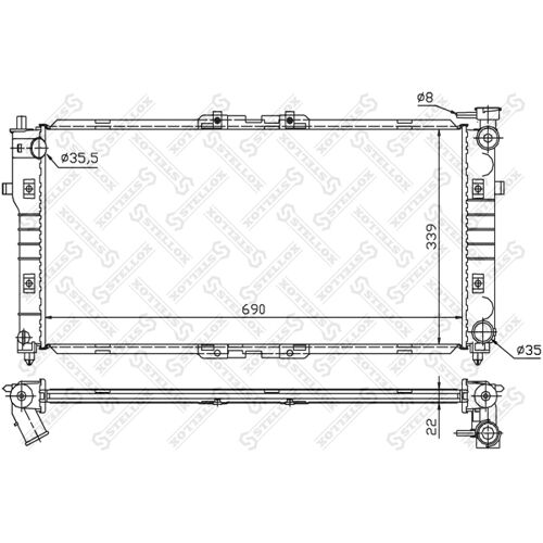 Stellox 10-25033-Sx Radiateur, Refroidissement Du Moteur Pour Mazda