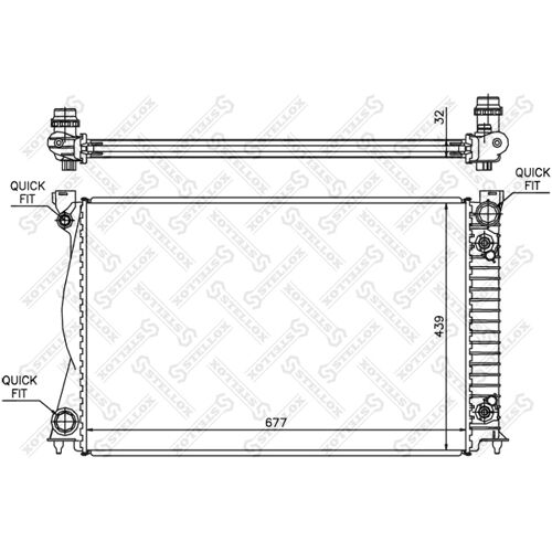 Stellox 10-25507-Sx Radiateur, Refroidissement Du Moteur Pour Audi