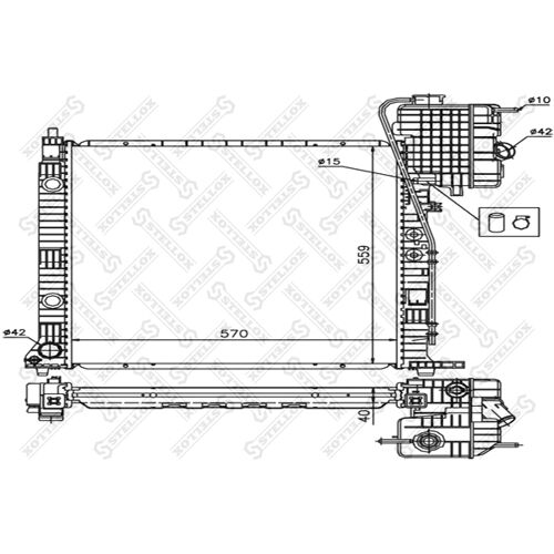 Stellox 10-25872-Sx Radiateur, Refroidissement Du Moteur Pour Mercedes-Benz