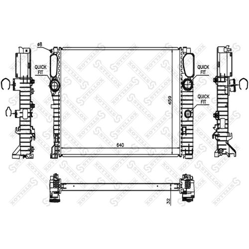 Stellox 10-26550-Sx Radiateur, Refroidissement Du Moteur Pour Mercedes-Benz