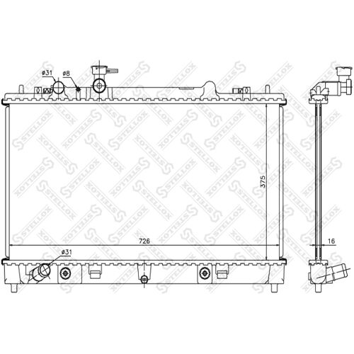 Stellox 10-26703-Sx Radiateur, Refroidissement Du Moteur Pour Mazda