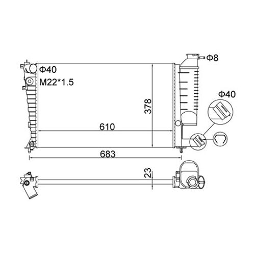 Hart 602 198 Radiateur, Refroidissement Du Moteur Pour Citroën, Peugeot