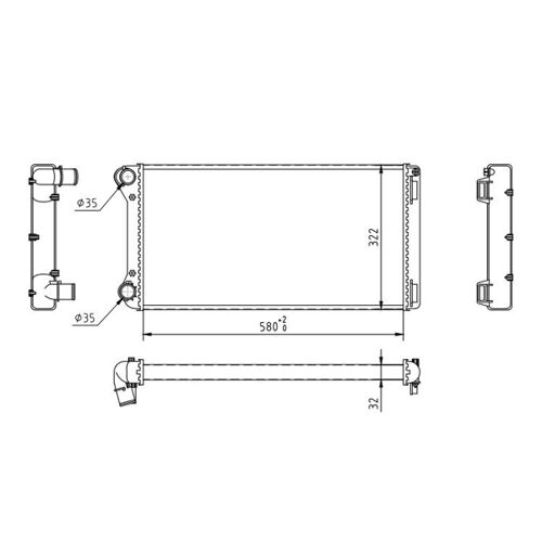 Hart 637 193 Radiateur, Refroidissement Du Moteur Pour Fiat