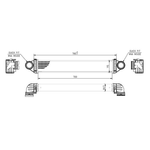 Hart 614 079 Intercooler, Échangeur Pour Mercedes-Benz