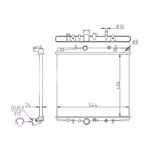 Hart 607 344 Radiateur, Refroidissement Du Moteur Pour Citroën, Peugeot