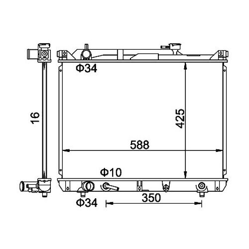 Hart 611 950 Radiateur, Refroidissement Du Moteur Pour Suzuki