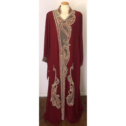 Superbe Robe Dubaï De Luxe Ornée De Perles Taille L