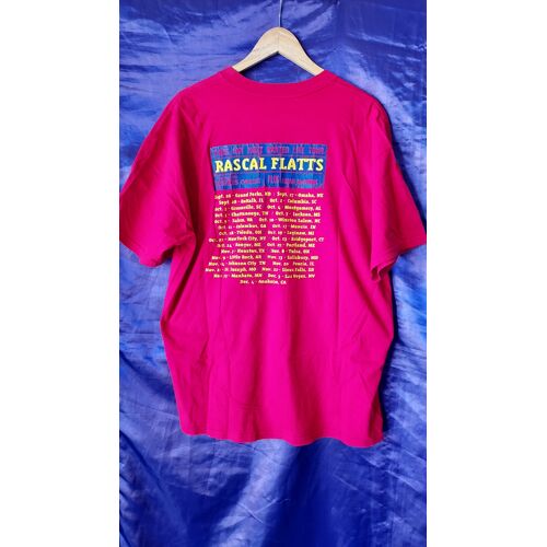 Rascal Flatts T Shirt Cmt Most Wanted Live Tour 2003 Xl Rouge Logo Jaune Et Bleu Dates De Tournée Au Dos Special Guests Chris Cagle &amp; Brian Mccomas