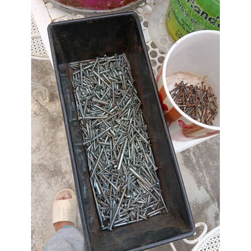 1174 vis a bois tête plate assorties