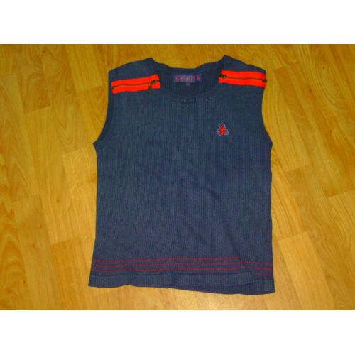 Pull Débardeur Lulu Castagnette Bleu Foncé Et Rouge M Tbe