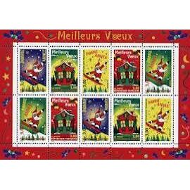 "Meilleurs Voeux" Dessins Humoristiques Bloc Feuillet 21 Année 1998 N° 3200 3201 3202 3203 3204 Yvert Et Tellier Luxe