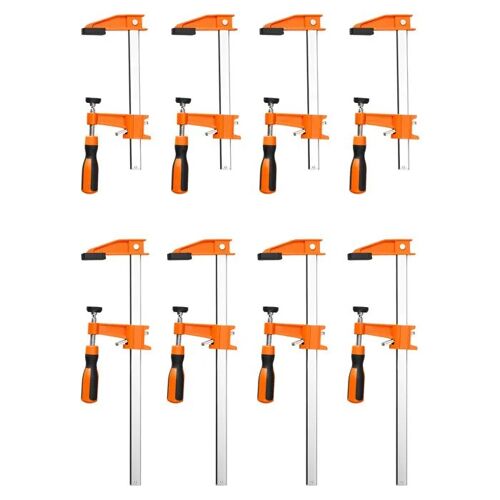 Lot de 8 Serre-Joints à Barre-Duoku-avec Système Autobloquant, Tailles de 15,24 cm et 30,48 cm, Force de Serrage de 272 kg