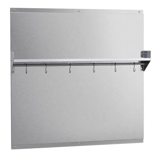 Crédence de Cuisine en Acier Inoxydable-Duoku-Panneau Mural Anti-Projection avec Étagère, pour Cuisinière et Plan de Cuisson