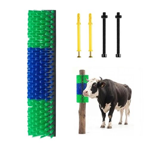 Brosse De Grattage Pour Animaux-Duoku-1 Pièce, Idéale Pour Vaches, Chèvres, Chevaux, Bovins Et Cochons, Vert Et Bleu