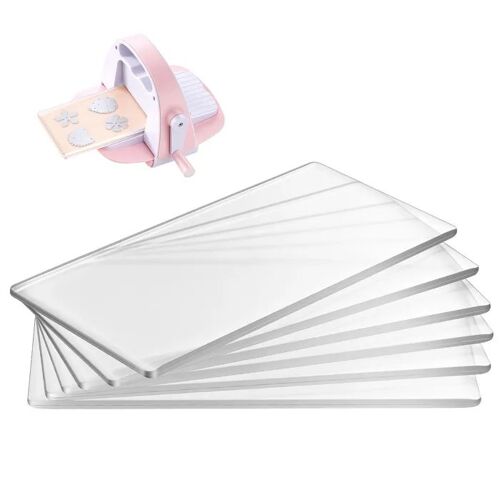 Plaques De Découpe En Polycarbonate Transparent-Duoku-6 Pièces, 170x80x2,5 Mm, Compatibles Avec Machines De Découpe Et De Gaufrage