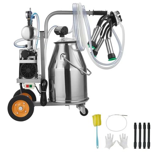 Machine À Traire Électrique-Duoku-Pour Vaches Avec Seau De 25 L, Équipée De Gobelets Alimentaires, Et Système D'aspiration Puissant