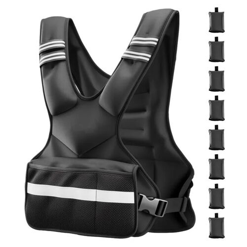 Gilet Lesté Réglable-Duoku-Veste De Poids Max. 18,26 Kg Avec 8 Lests, Pour Marche, Course, Jogging, Randonnée