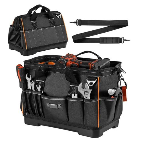 Sac à Outils 410 mm-Duoku-Rangement Pratique, Grande Capacité Portable pour Bricolage, Chantiers et Ateliers, Base Imperméable