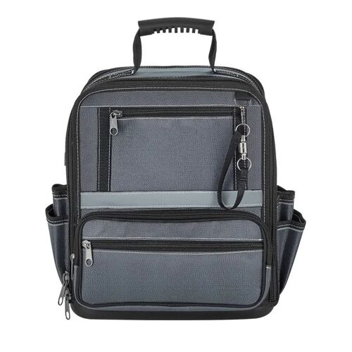 Sac à Outils 335 mm-Duoku-Grande Capacité Portable pour Chantier et Atelier, Base Rigide en Plastique, Fermeture Éclair Robuste