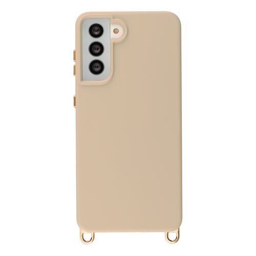 Selencia Coque arrière Rivièra avec MagSafe avec crochets amovibles Samsung Galaxy S21 Milky Latte