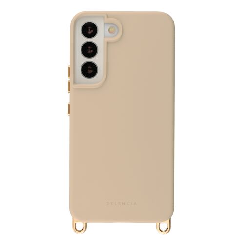 Selencia Coque arrière Rivièra avec MagSafe avec crochets amovibles Samsung Galaxy S22 Milky Latte
