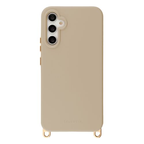 Selencia Coque arrière Rivièra avec MagSafe avec crochets amovibles Samsung Galaxy A34 (5G) Milky Latte