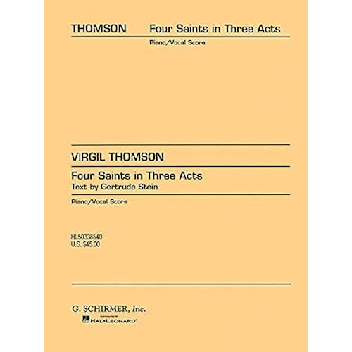 Four Saints In Three Acts / Vocal Score