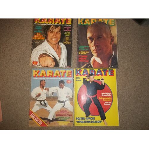 Lot De 4 Magazines " Karaté ", No 2 Et 3 ( 1974 ) , No 10 Et 15 ( 1975)