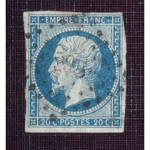 France N° 14a Oblitéré De 1854 - 20c Bleu Type I « Napoléon Iii »