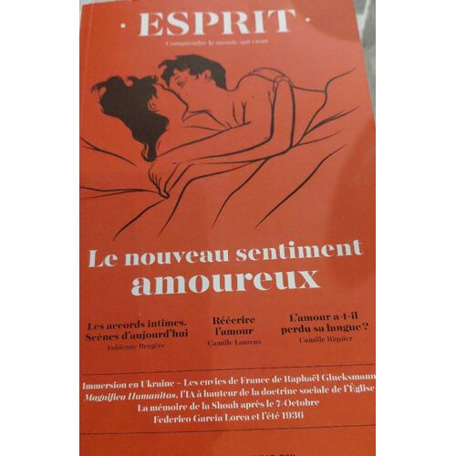 Revue Esprit Numéro 535-536 - Juillet-Août 2026 - Le Nouveau Sentiment Amoureux