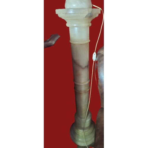 Support De Lampe En Albatre