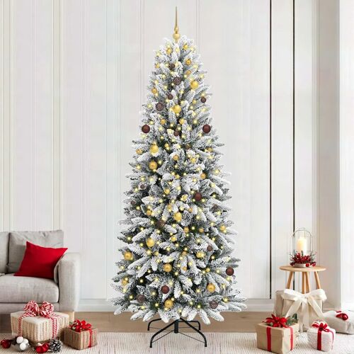 vidaXL Sapin de Noël artificiel Blanc 240 cm