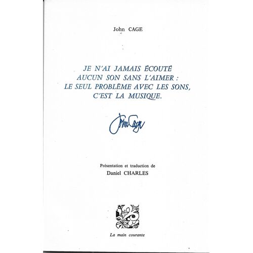 Je N'Ai Jamais Écouté Aucun Son Sans L'Aimer, Le Seul Problème Avec Les Sons, C'Est La Musique
