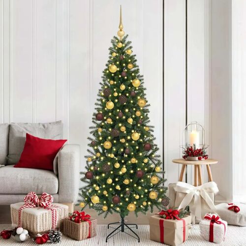 vidaXL Sapin de Noël artificiel avec 300 LED Vert 180 cm PE et PVC