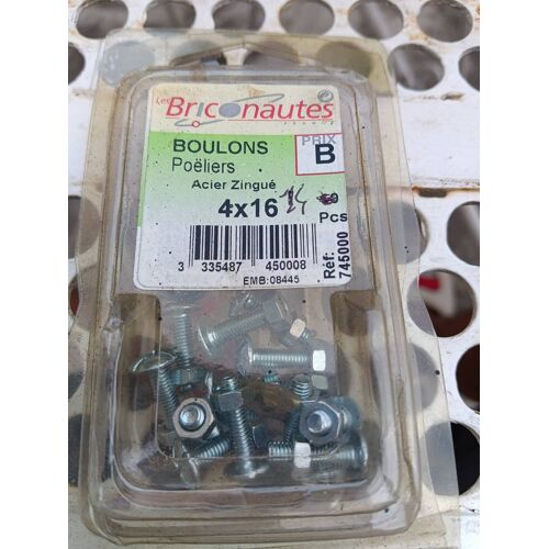 14 boulons poeliers 4x16mm neuf