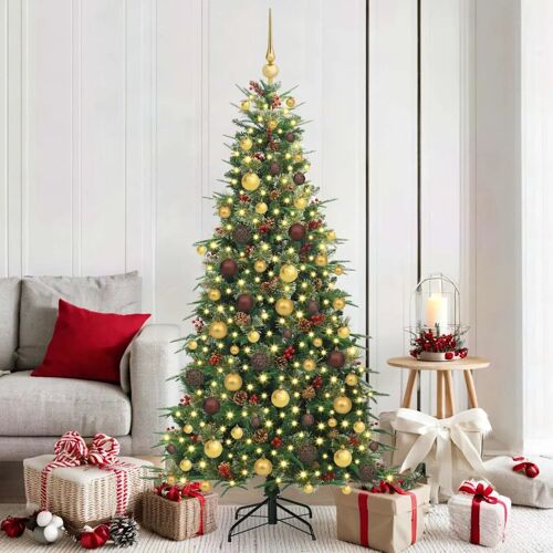 vidaXL Sapin de Noël Artificiel à Branches Articulées Vert 180 cm