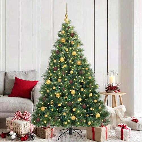 vidaXL Sapin de Noël artificiel avec 300 LED Vert 180 cm PE et PVC