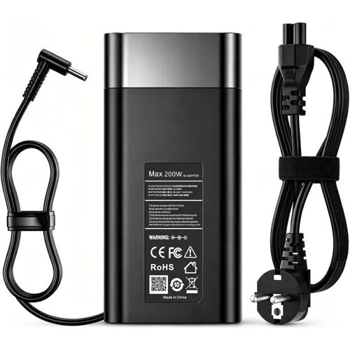 Chargeur 200W pour Ordinateur Portable HP - Compatible Omen, Victus, Pavilion Gaming, Zbook (Modèles 15-17).